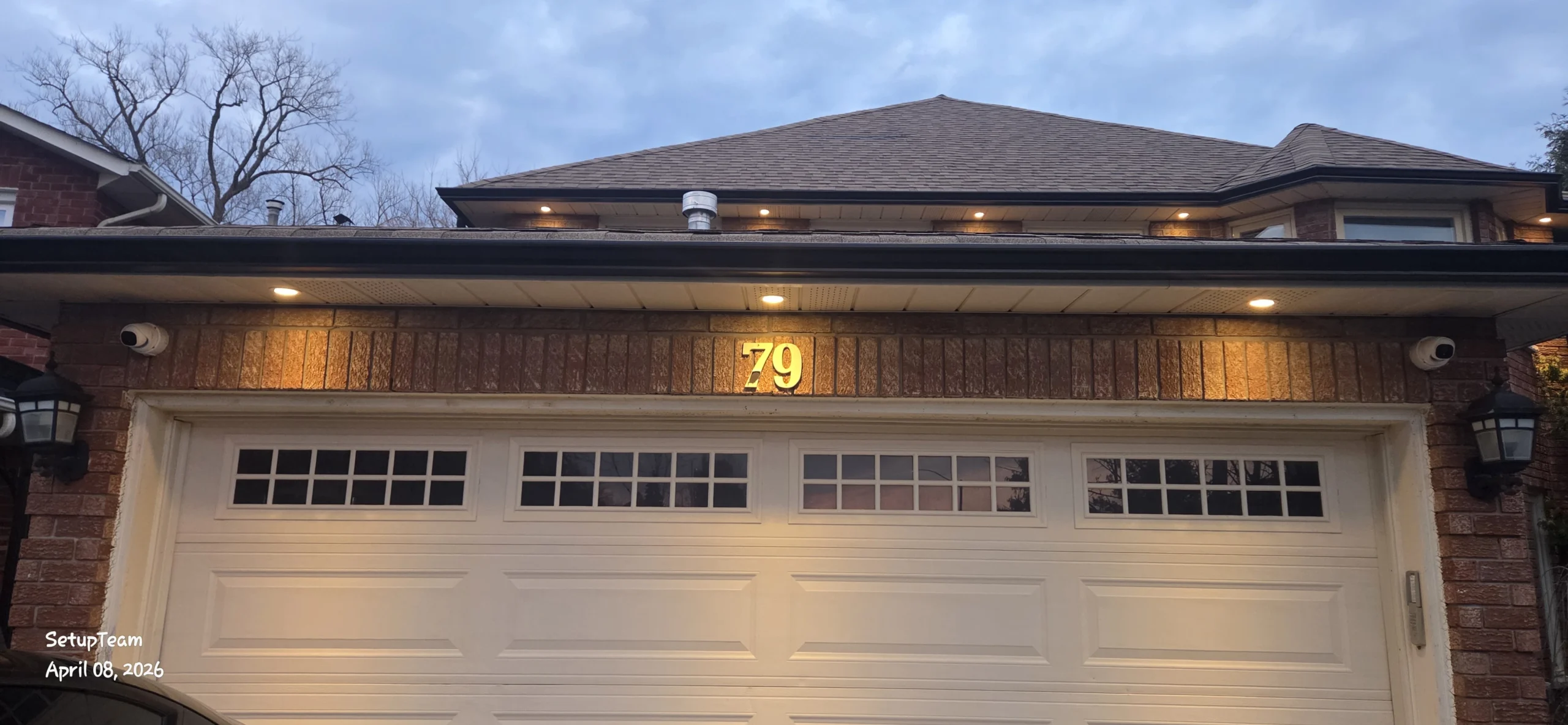 Professional security camera installation on a Toronto property exterior
