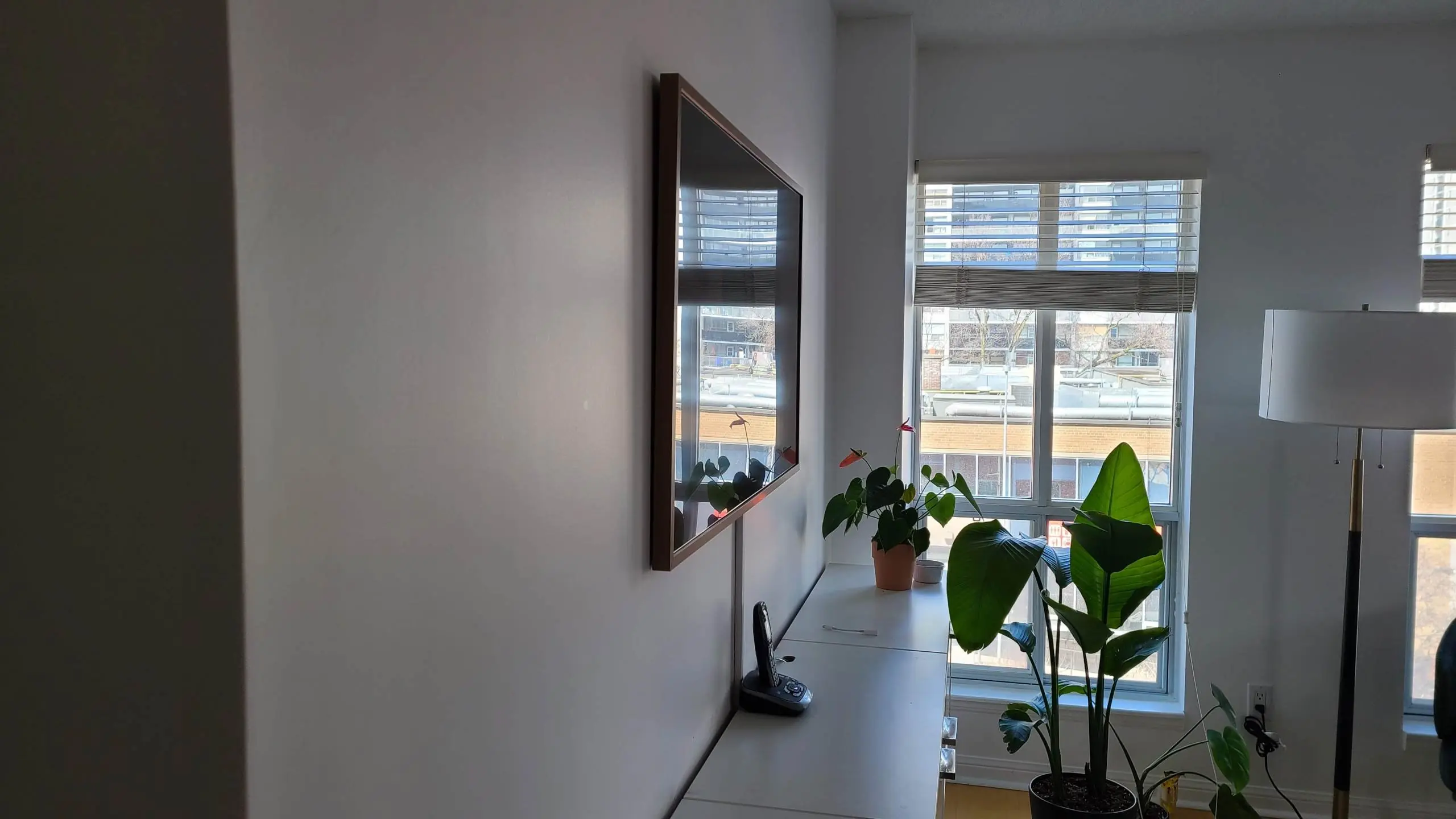 Wall-mounted TV install