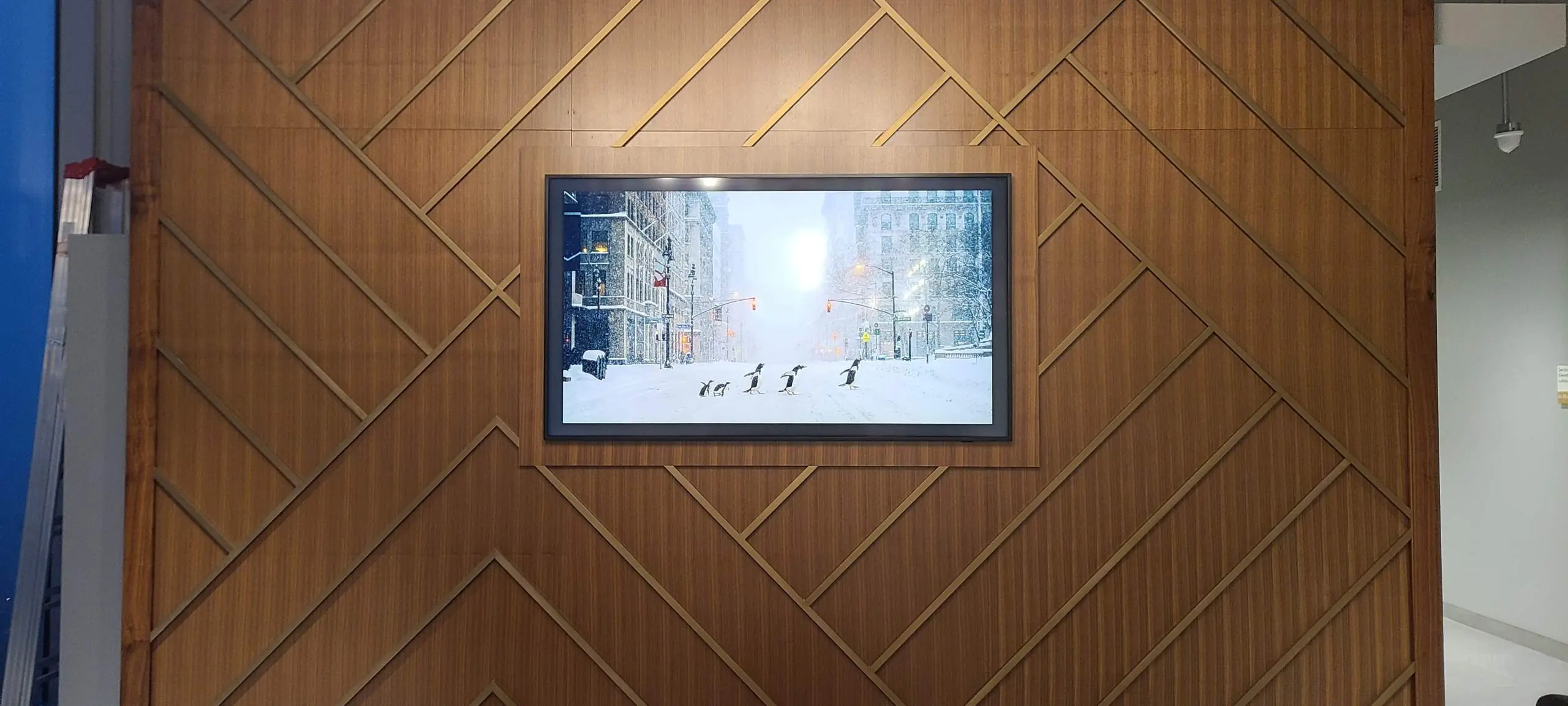 Wall-mounted TV install