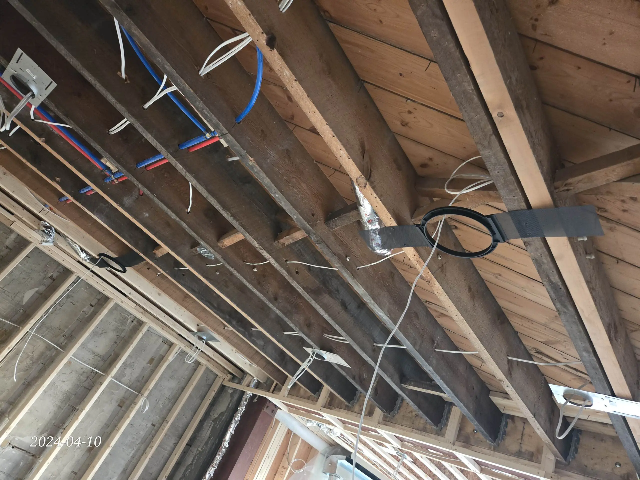 Wall-mounted TV install