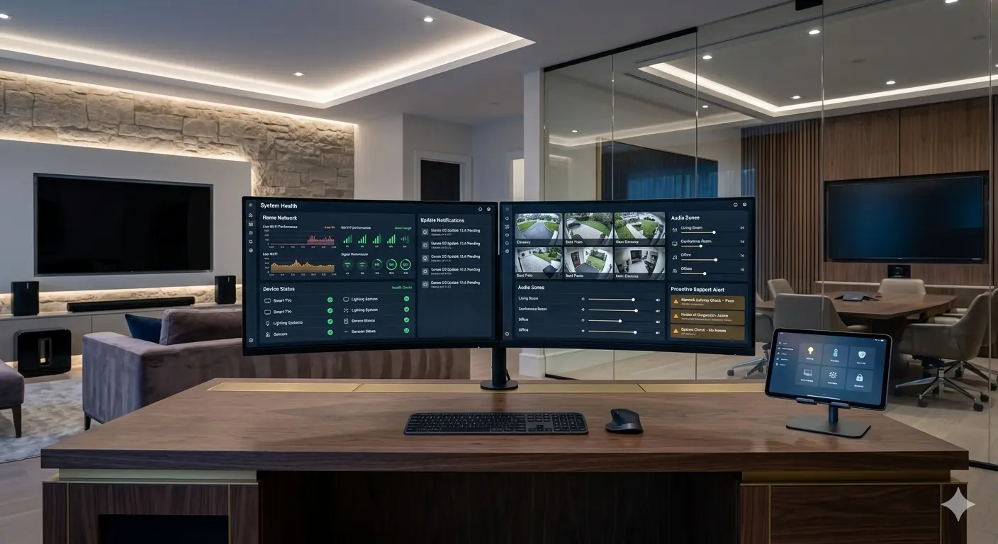 SetupTeam technology support — home and business system monitoring dashboard