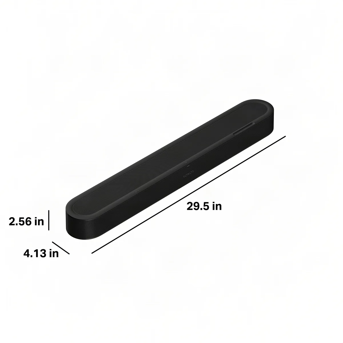 Sonos Beam Ultra dimensions: 29.5 inches wide, 2.56 inches high, 4.13 inches deep