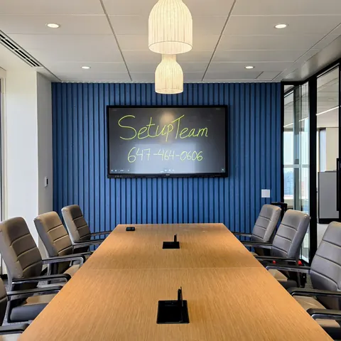 High end boardroom smart touch display installation Toronto