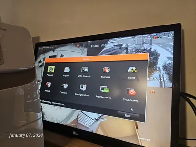 Security Camera Monitor Display Setup