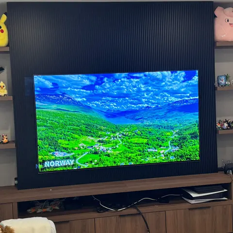 Lg g6 wall mounted on accent wall