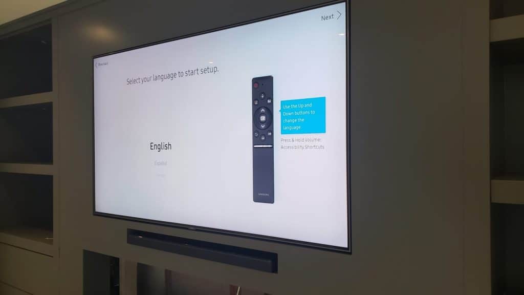 TV wall mounting example