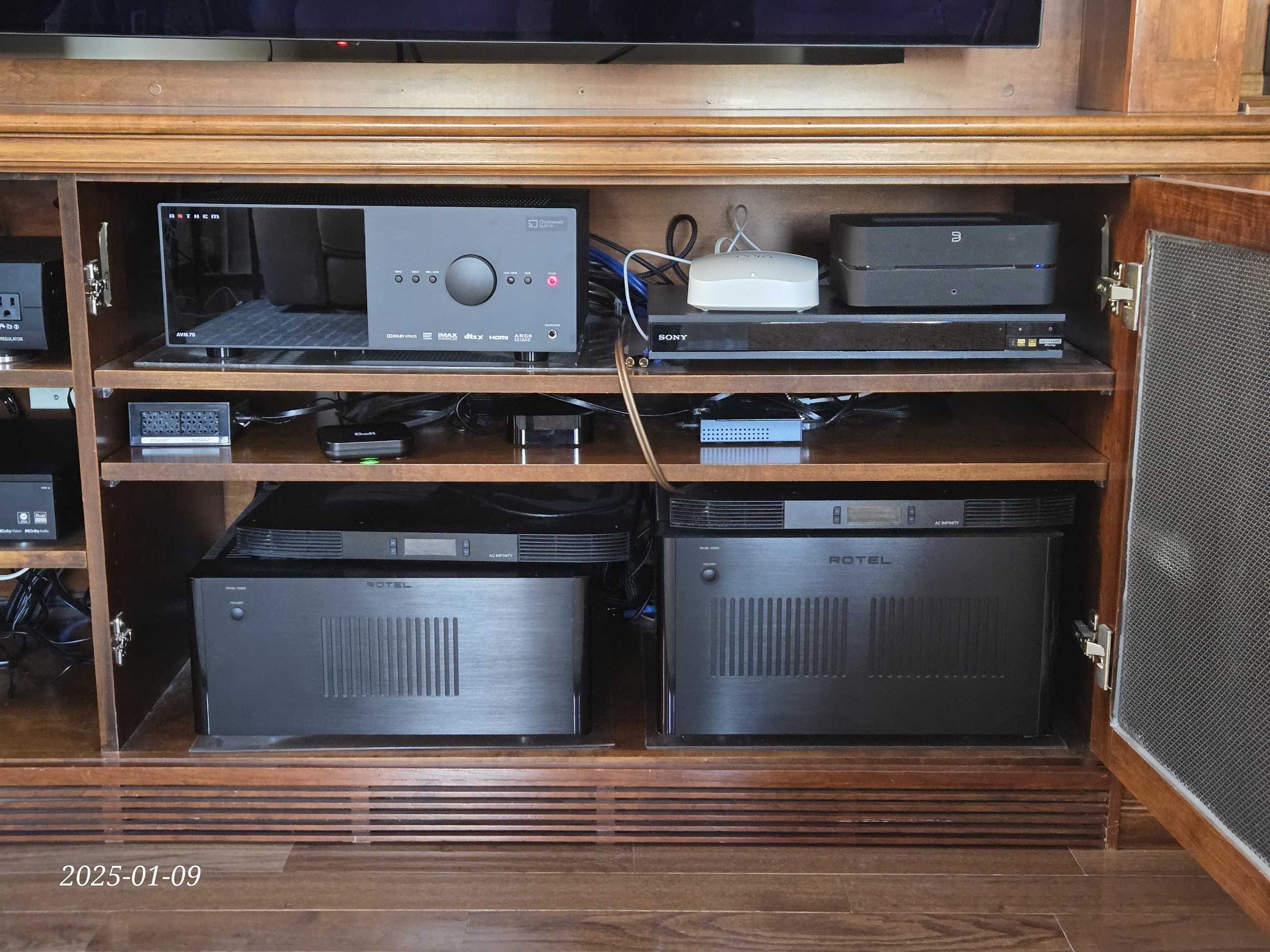 Custom AV rack installation with Rotel amplifier — SetupTeam Aurora GTA