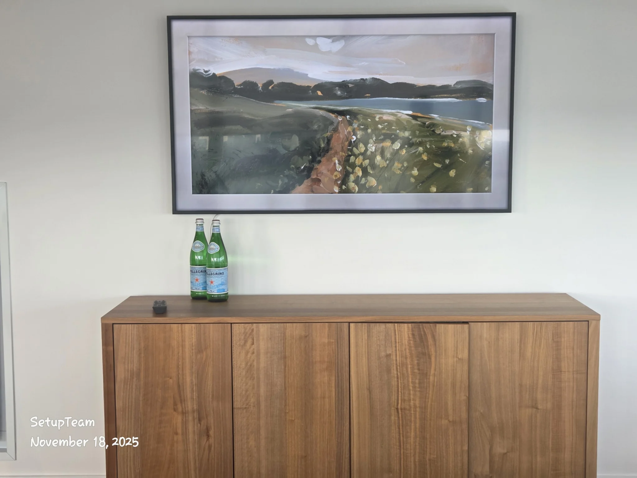 Samsung Frame TV in a downtown Toronto condo