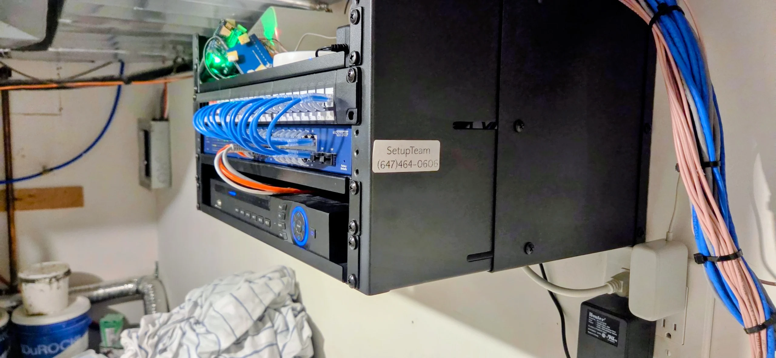 Structured network wiring and patch panel installation