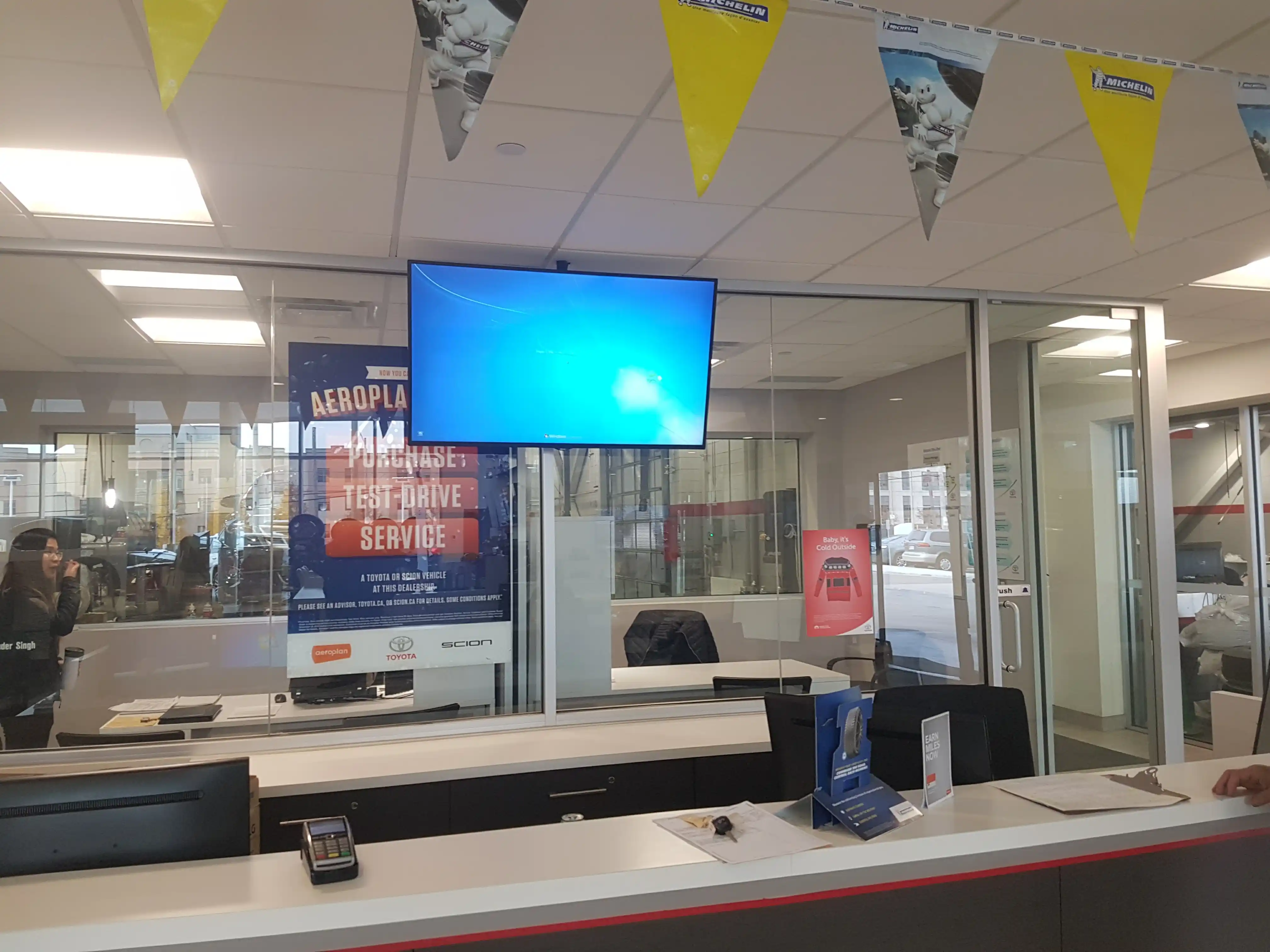 Digital signage display installed in Toronto retail space