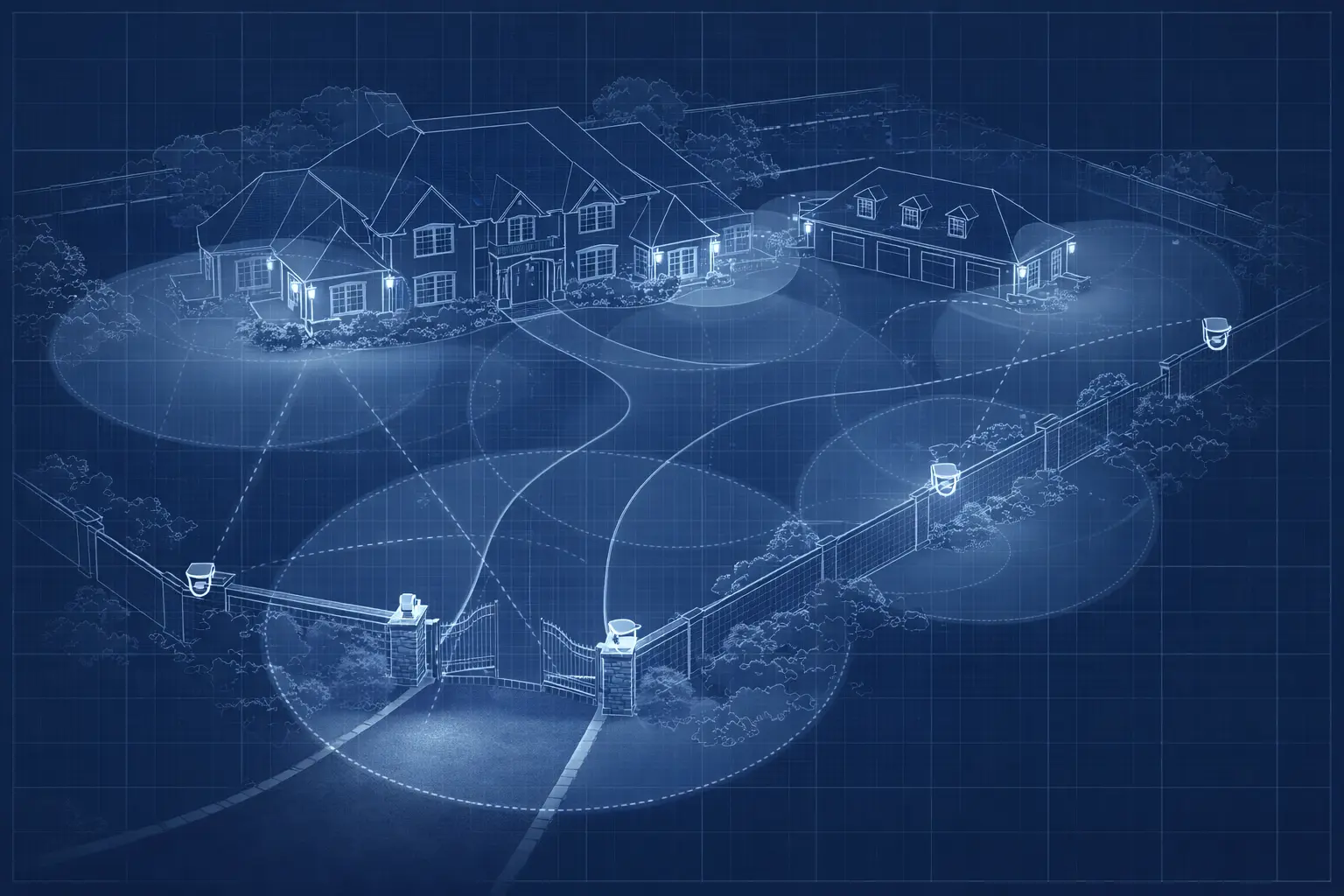 System design planning for a multi-zone security camera installation