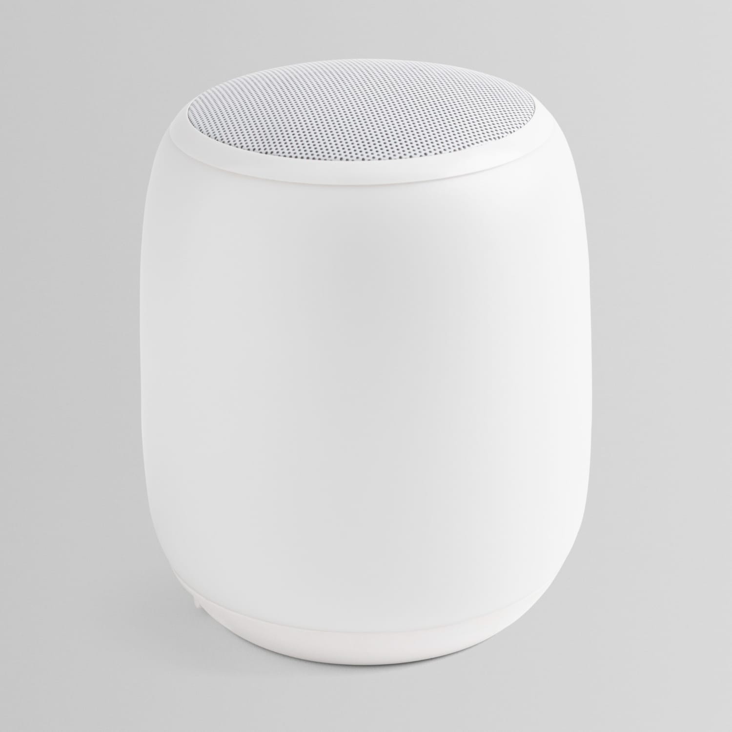 White sonos speaker on a gray background