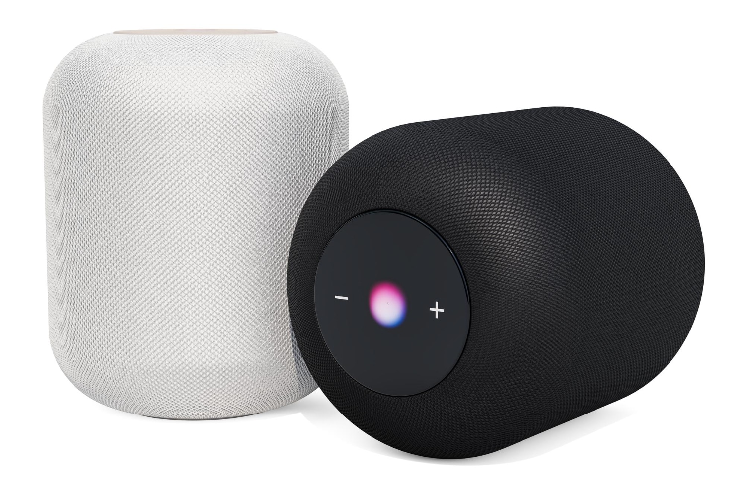 Two black and white sonos speakers